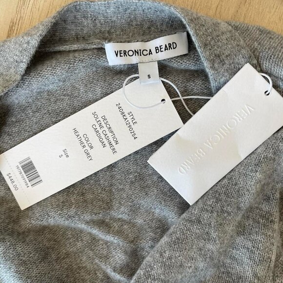 Veronica Beard Soleen Cashmere Cardigan | Heather Grey | Women’s Size Small - Picture 5 of 5